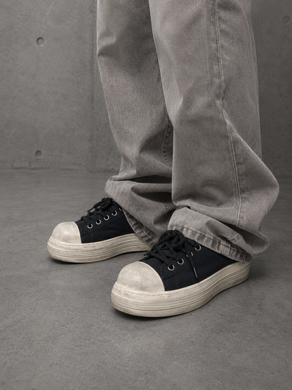 Vintage Canvas Platform Sneakers
