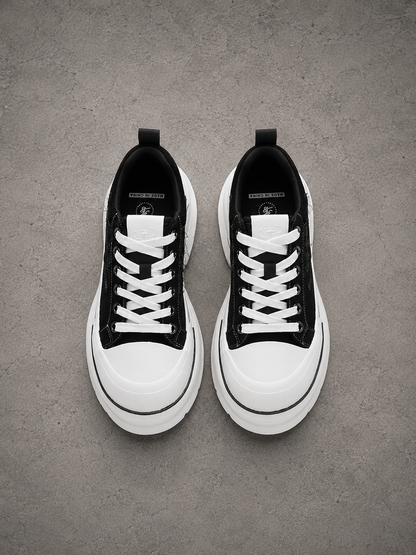 Monochrome Oversized Sole Sneakers