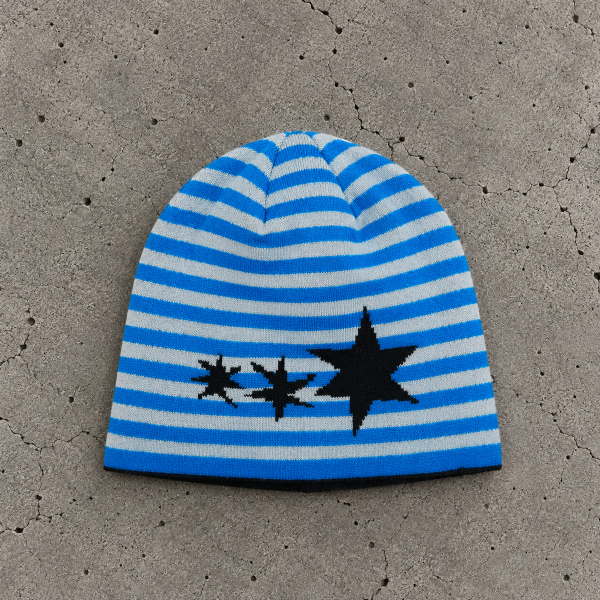 Abstract Stripe Knit Beanie