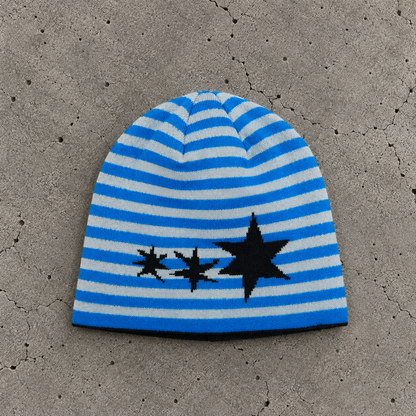 Abstract Stripe Knit Beanie