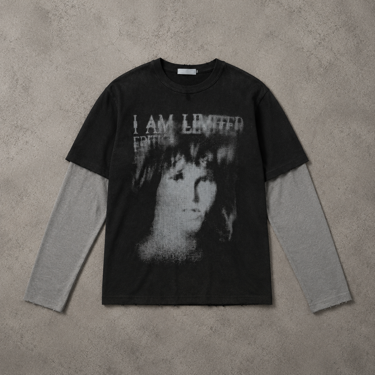 Shadow Face Graphic Long Tee