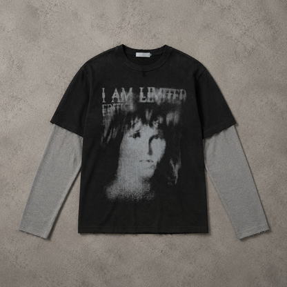 Shadow Face Graphic Long Tee