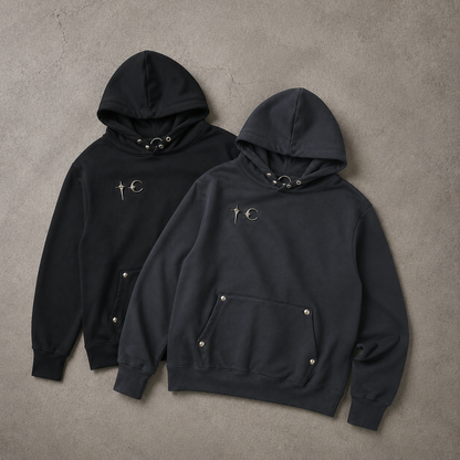 Moon Cross Minimal Hoodie